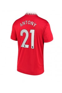 Manchester United Antony #21 Fotballdrakt Hjemme Klær 2022-23 Korte ermer
